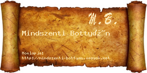 Mindszenti Bottyán névjegykártya